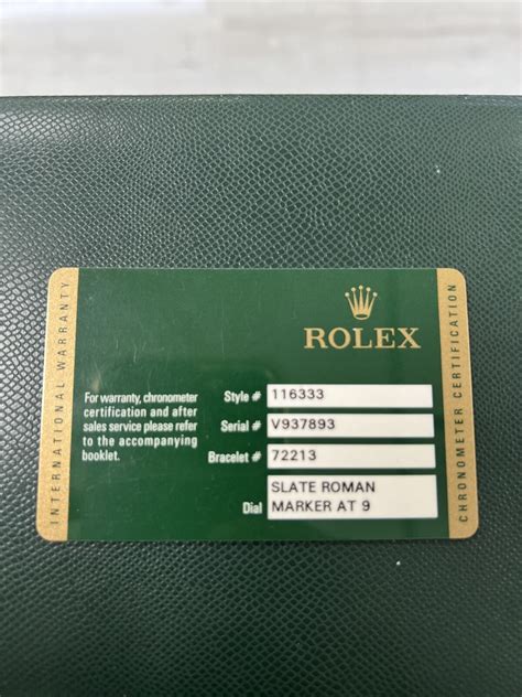 rolex service card 2023